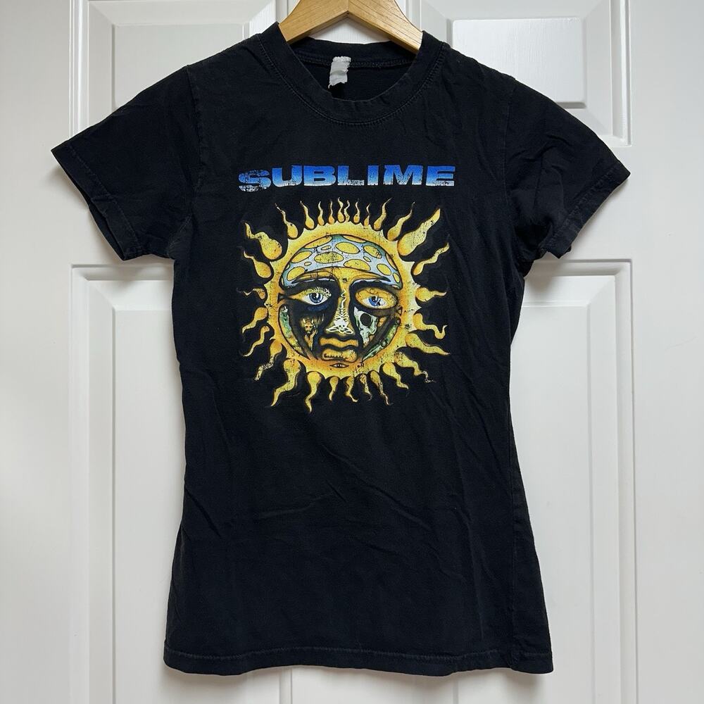 Vtg Sublime 40 Oz To Freedom Sun Logo Tee Shirt Black S 90s Y2K Band Tee RARE